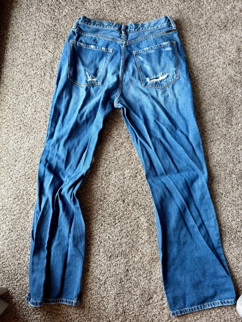 KanCan Blue Distressed Flare Jeans - Picture 2 of 3